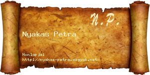 Nyakas Petra névjegykártya